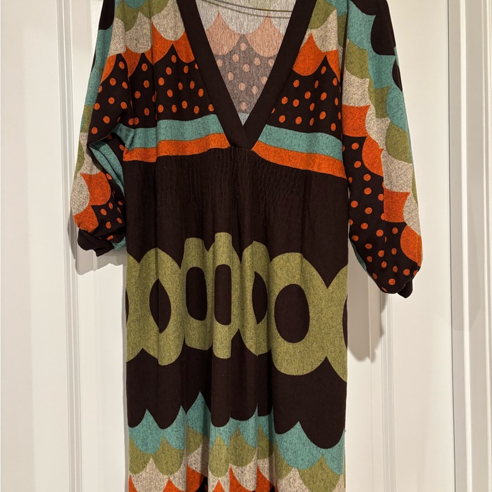 Colorful Geometric Pattern Dress